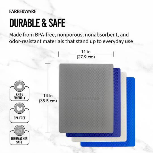 Farberware Non Slip Flexible Mats, 4ct.